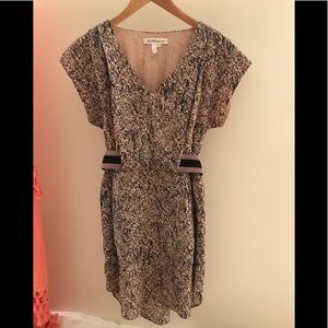 BCBGeneration Pink Pattern Belted Dress - Size XS